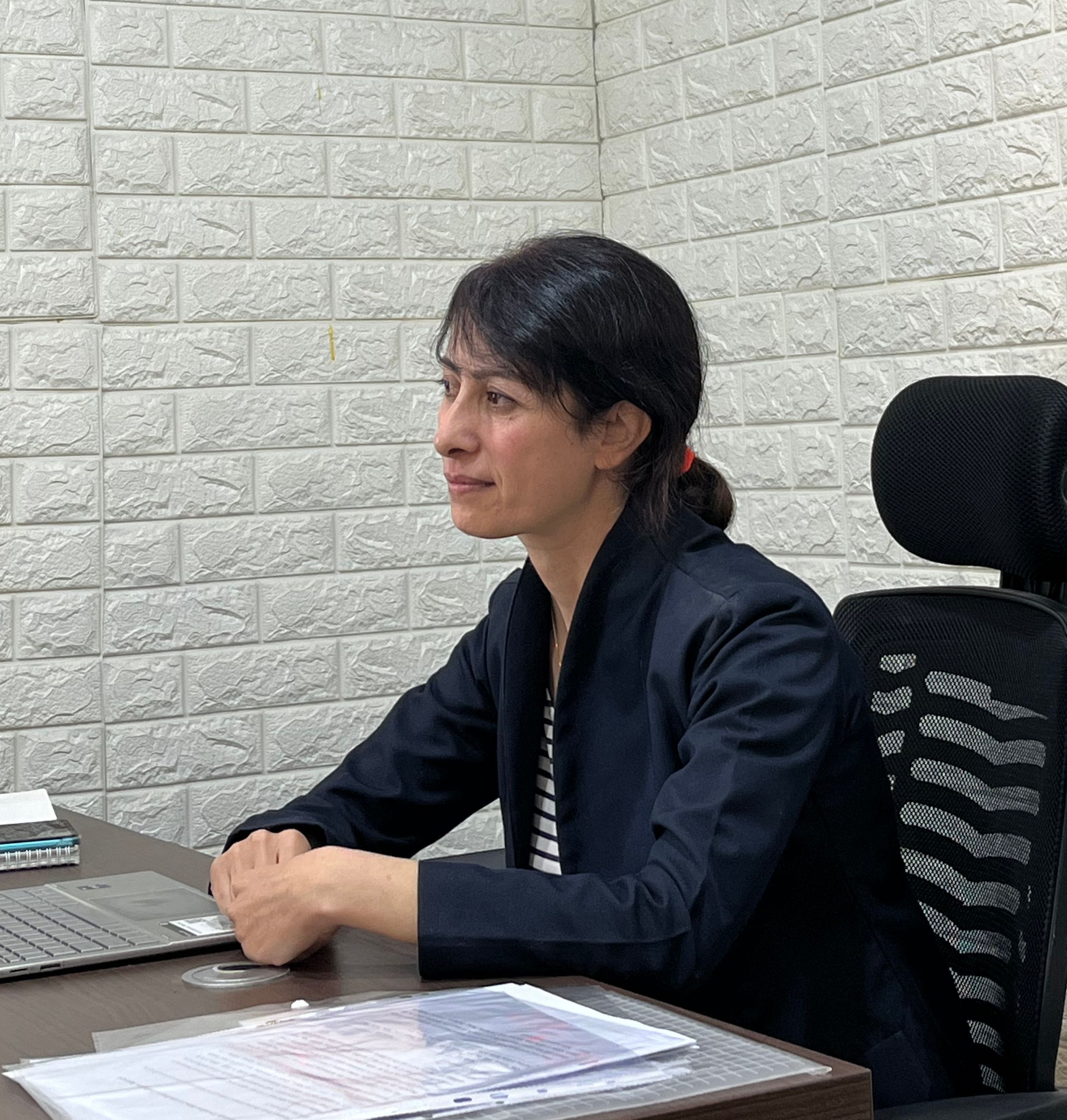 Dr Massoume at the office